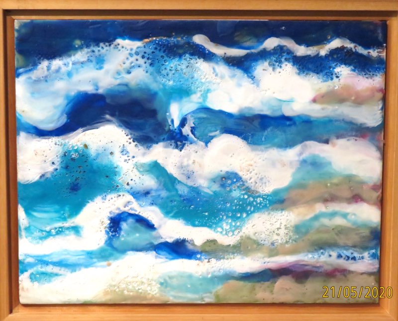 Waves rolling in<br>  32 x 40 $695